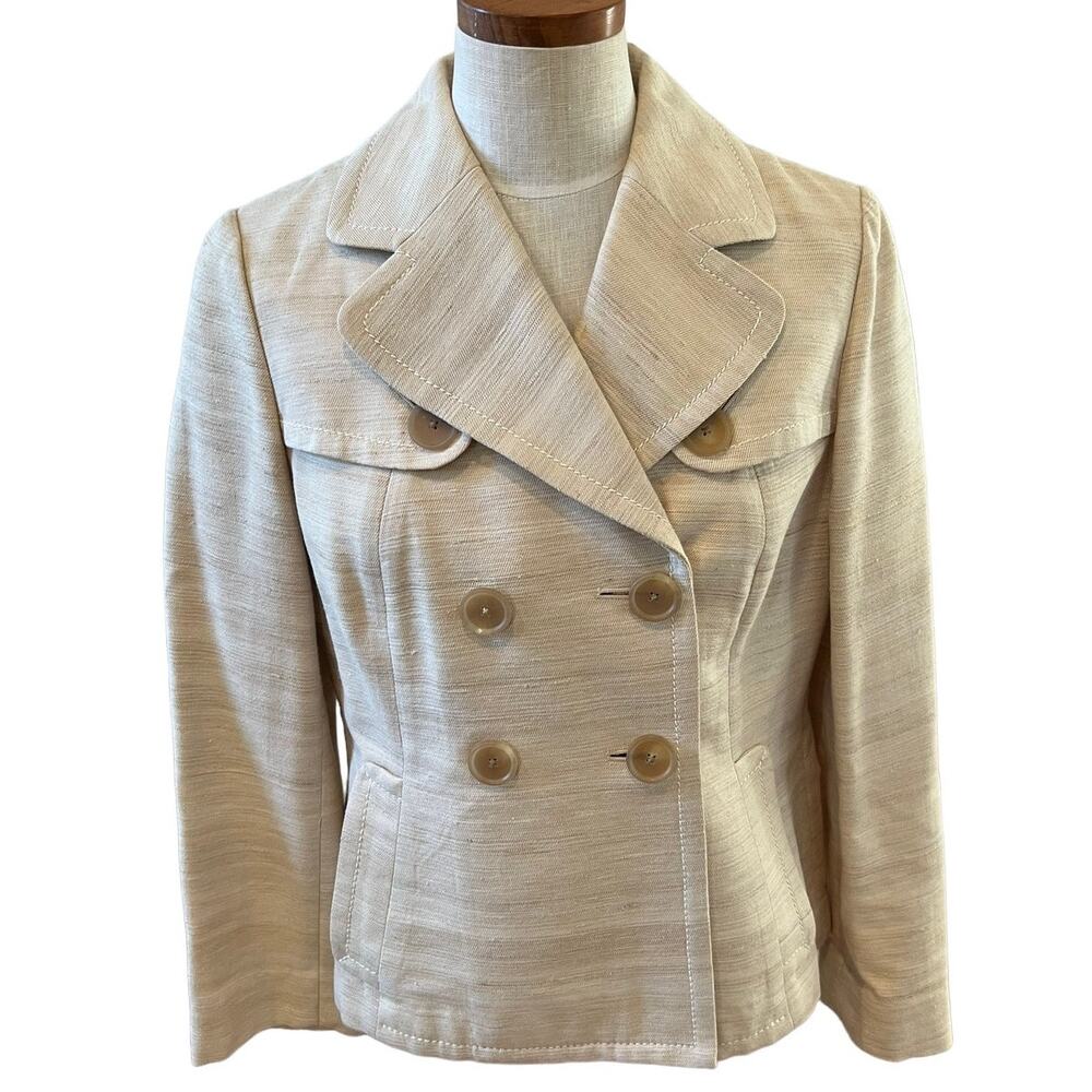 Banana Republic Tailored Swing Jacket Neutral Oatmeal 10